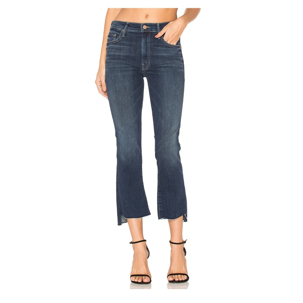 Mother Insider Crop Step Fray-Here Kitty Kitty.